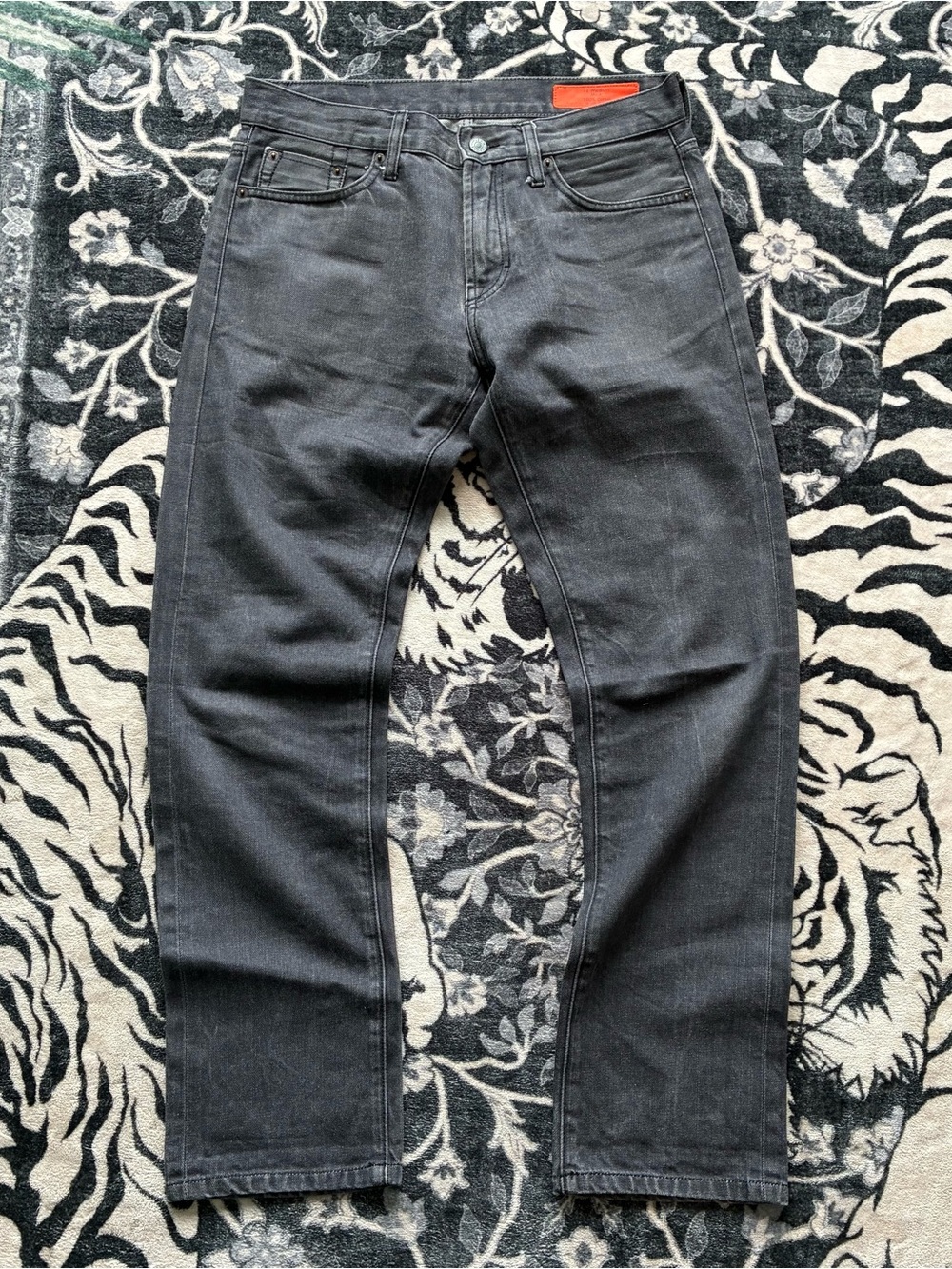 014 - JEAN SHOP MICK SELVEDGE 100% COTTON BLACK DENIM 31 x 30 JEANS PANTS